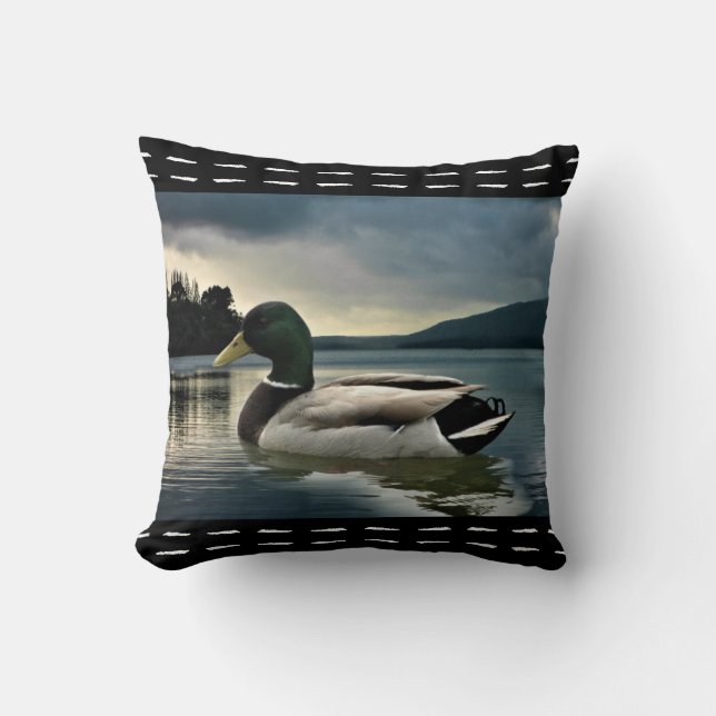 Almofada Lago Mallard Duck (Frente)