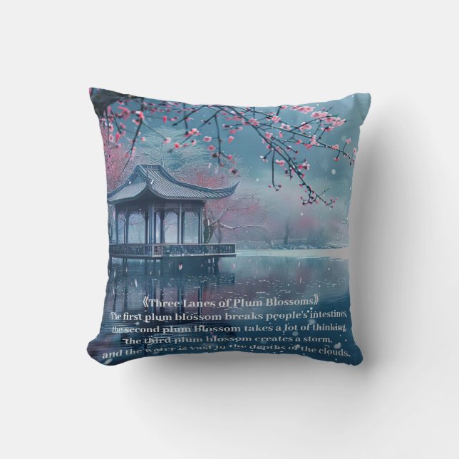 Almofada Lago Plum Blossom Pavilion (Frente)