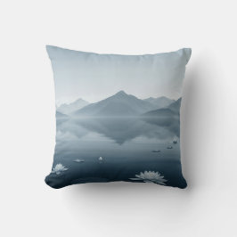 Almofada Lagos de Montanha Tranquilos com Lírios de Água