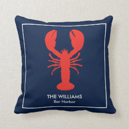 Almofada Lagosta Vermelha Maine Personalizada