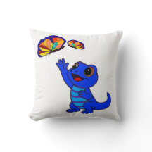 Lagraca de Desenho Animado Azul Fofo Alcançando Bo