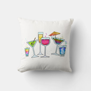Almofada LANCE dos VIDROS de COCKTAIL ou TRAVESSEIRO LOMBAR