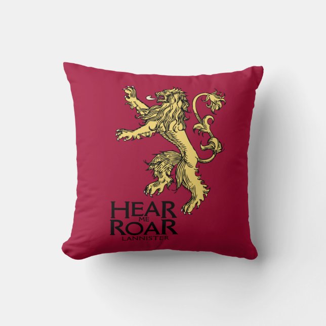 Almofada Lannister Sigil - Ouça-me Roar (Frente)