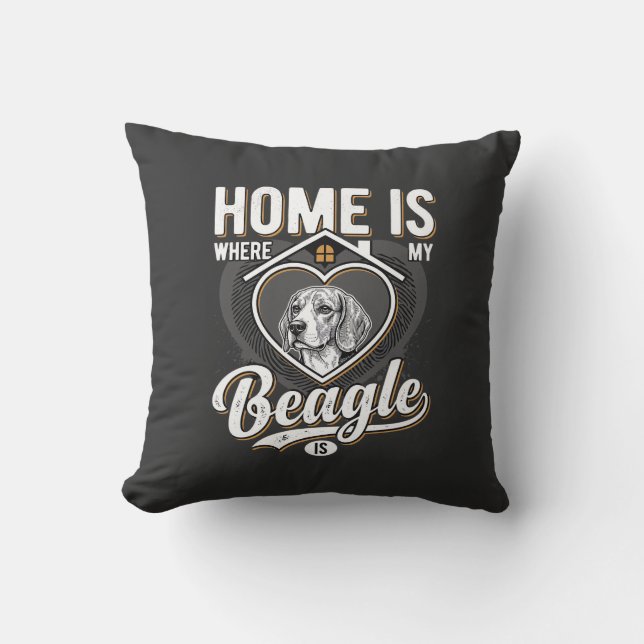 Almofada Lar é Onde Meu Beagle Está_1 (Frente)