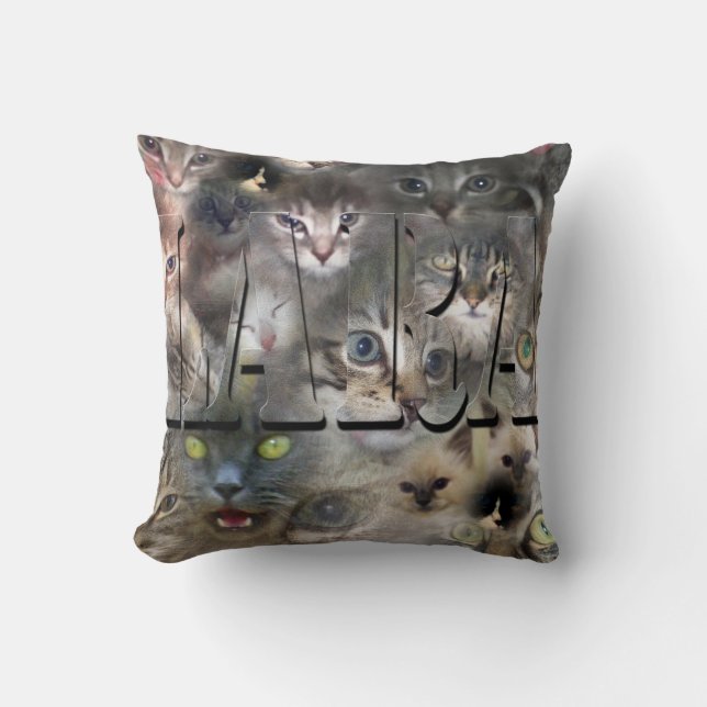 Almofada Lara Name With Cats, (Frente)