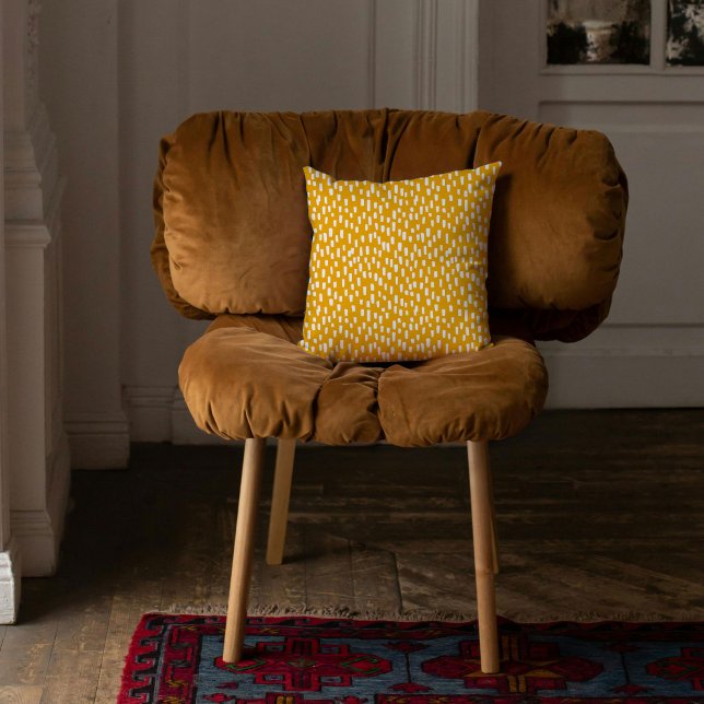 Almofada Laranja Atentamente Brilhante (Orange Dashingly Bright Throw Pillow)