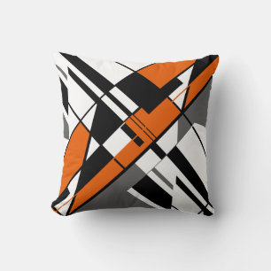Almofada Laranja, branco, Cinza, Abstrato de diagnóstico p