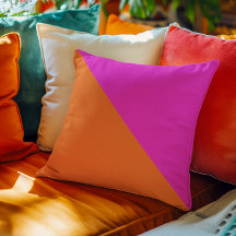 Laranja Brilhante Rosa Magenta Quente Diagonal Col