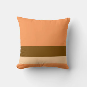 Almofada Laranja com Linhas Divisoras + Duas Cores Atiradas