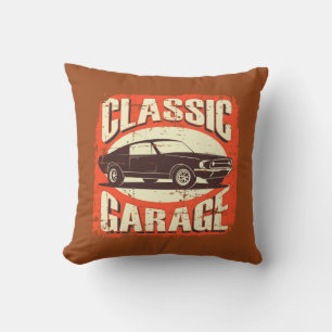Almofada Laranja de Garagem Clássica da Retro Vintage