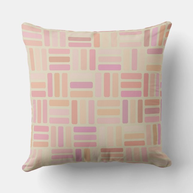 Almofada laranja e rosa Geométrico (Verso)