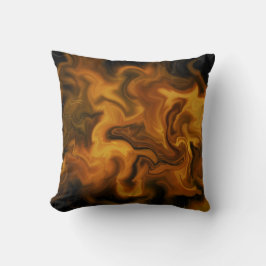 Almofada laranja flamejante e preto