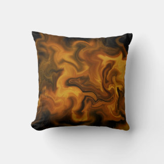 Almofada laranja flamejante e preto