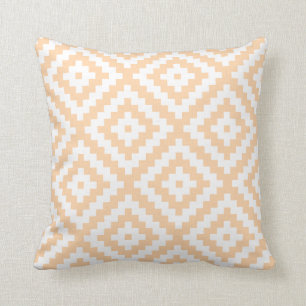 Almofada Laranja Pastel geométrica asteca
