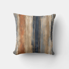 Almofada Laranja Queimada Azul Marinho Azul Empoeirado List