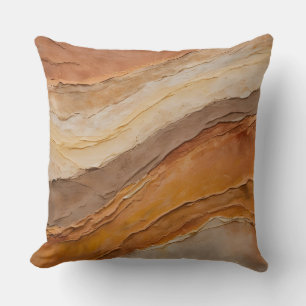 Almofada Laranja Queimado Ferrugem Terracota Marrom Abstrat