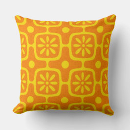 Almofada laranja retrô moderno