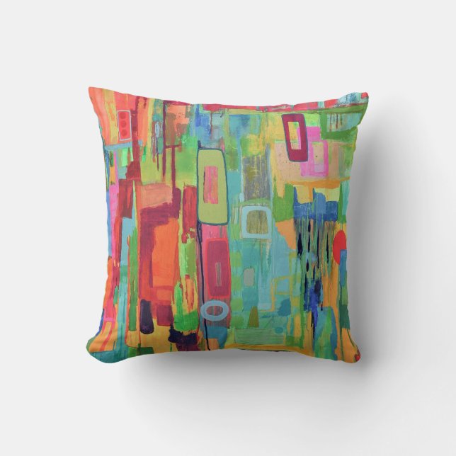 Almofada Laranja Sol 16 x 16 Poly Travesseiro decorativo (Frente)