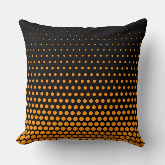 Almofada Laranja Techno Dots Modern Black (Frente)