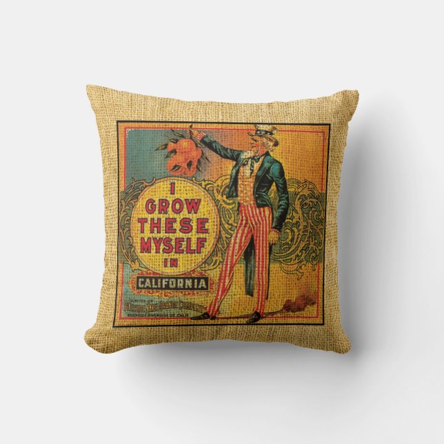 Almofada Laranjas do bosque de Harvey da etiqueta do (Frente)