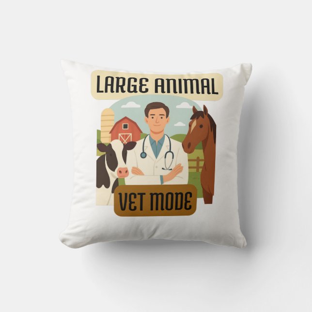 Almofada Large Animal Veterinarian – Farm Vet Mode Design (Frente)