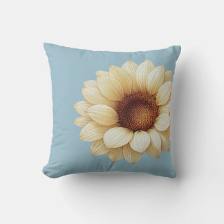 Almofada Large Sunflower Sage Green Throw Pillow