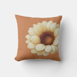 Almofada Large Sunflower Terra Cotta Throw Pillow