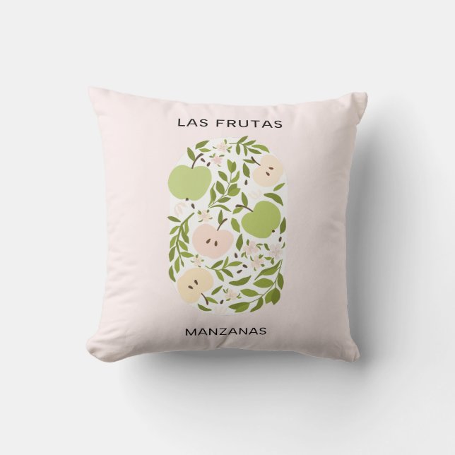 Almofada Las Frutas: Manzanas - Mercado da Apple (Frente)