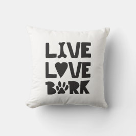 Almofada Latido Live Love Happy Latido Cães Latido Cotações