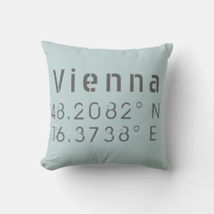Almofada Latitude Longitude de Viena