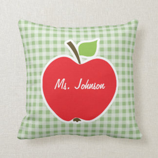 Almofada Laurel Green Gingham; Apple