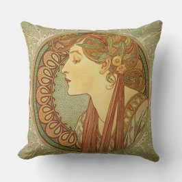 Almofada Laurel por Alphonse Mucha