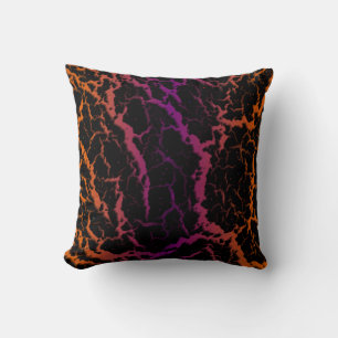 Almofada Lava do Espaço Cracking - Laranja/Roxo