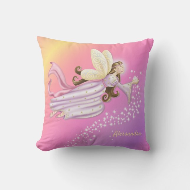 Almofada Lavanda Amarelo-rosa-amarelo-anjo magro (Frente)