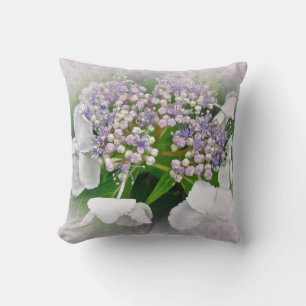 Almofada Lavanda branca - Hidrangea cor-de-rosa - Travessei