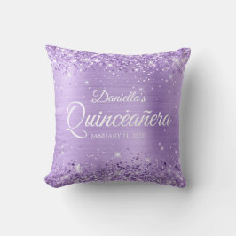 Almofada Lavanda brilhante Foil Quinceañera