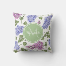 Lavanda Chic Lilac Floral Pastel Verde Monograma