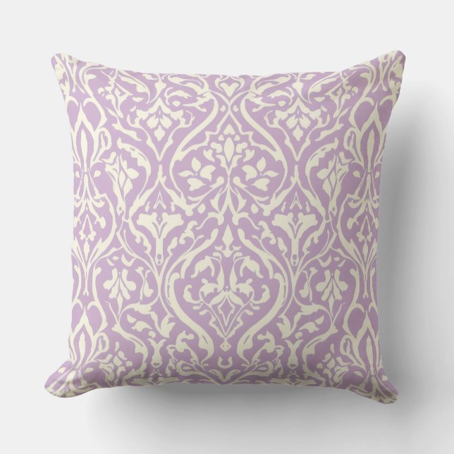 Almofada Lavanda e Cream Damask (Frente)