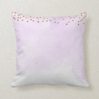 Almofada Lavanda Lilac Purple Watercolor Glitter Dourado