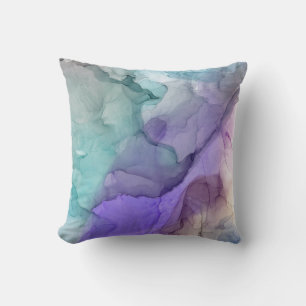 Almofada Lavanda Roxo Abstrato Marmoreado Moderno