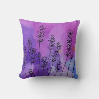 Almofada Lavanda Sonhadora Travesseiro decorativo Floral Wa