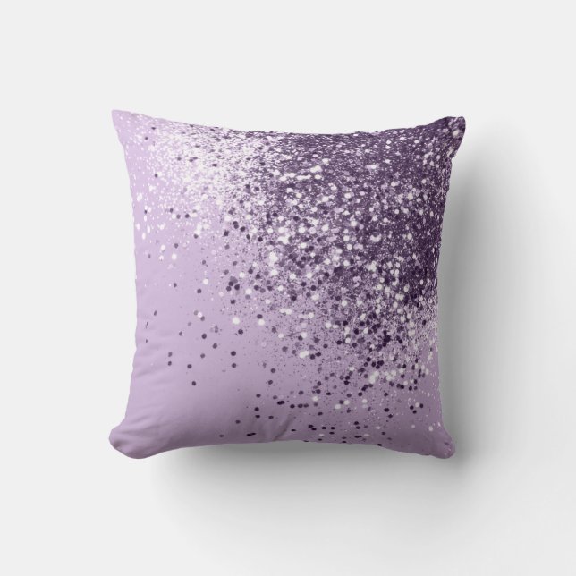 Almofada Lavanda suave Lady Glitter #1 (Faux Glitter) #art (Frente)