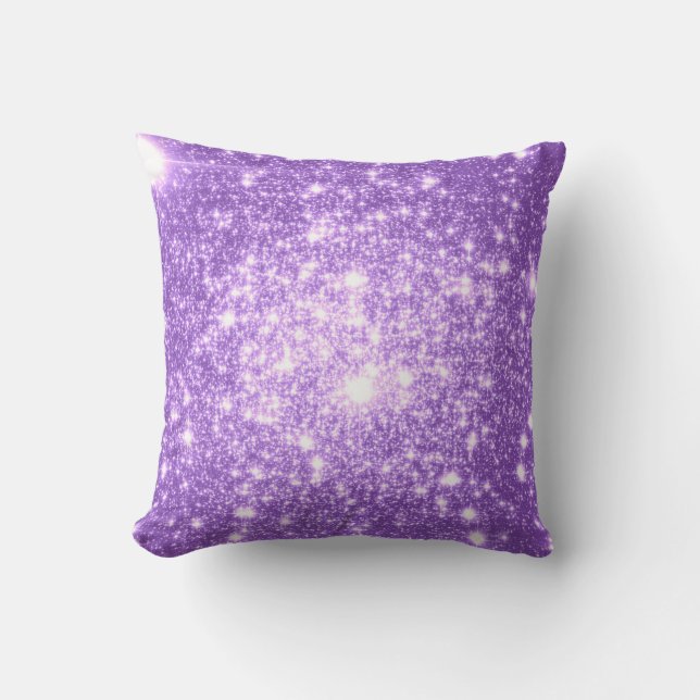 Almofada Lavanda Travesseiro de Estrelas Roxas (Frente)