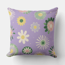 Almofada Lavender Daisy Floral Pillow