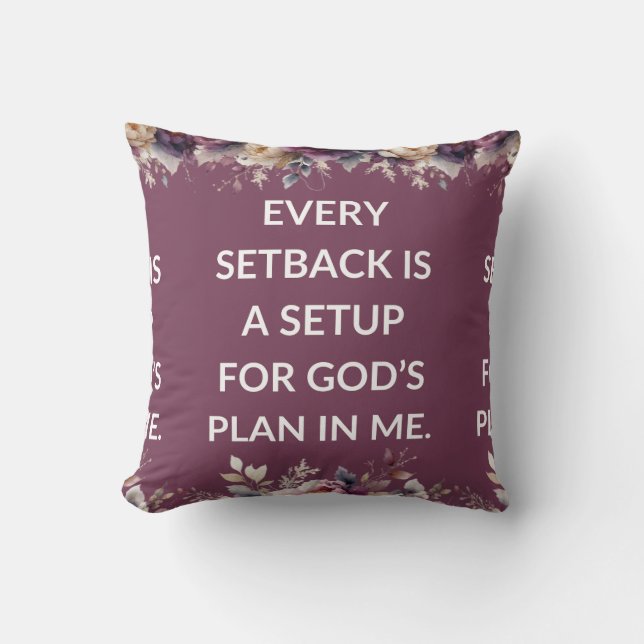 Almofada Lavender pillow with a simple religious quote (Frente)