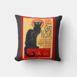 Almofada Le Chat Noir, O Gato Negro, Travesseiro De Arte