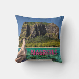 Almofada Le Morne Brabant Maurícia vista de barco no mar