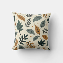 Almofada Leaf Silhouettes Pattern – Elegant Botanical 