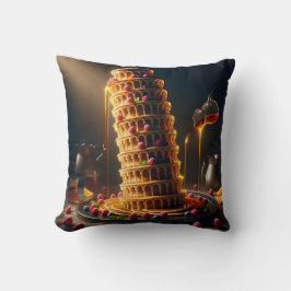 Almofada Leaning Tower of Yummy! Throw Pillow