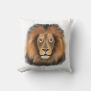 Almofada leão aquarela Leo rei safari animal selva gato